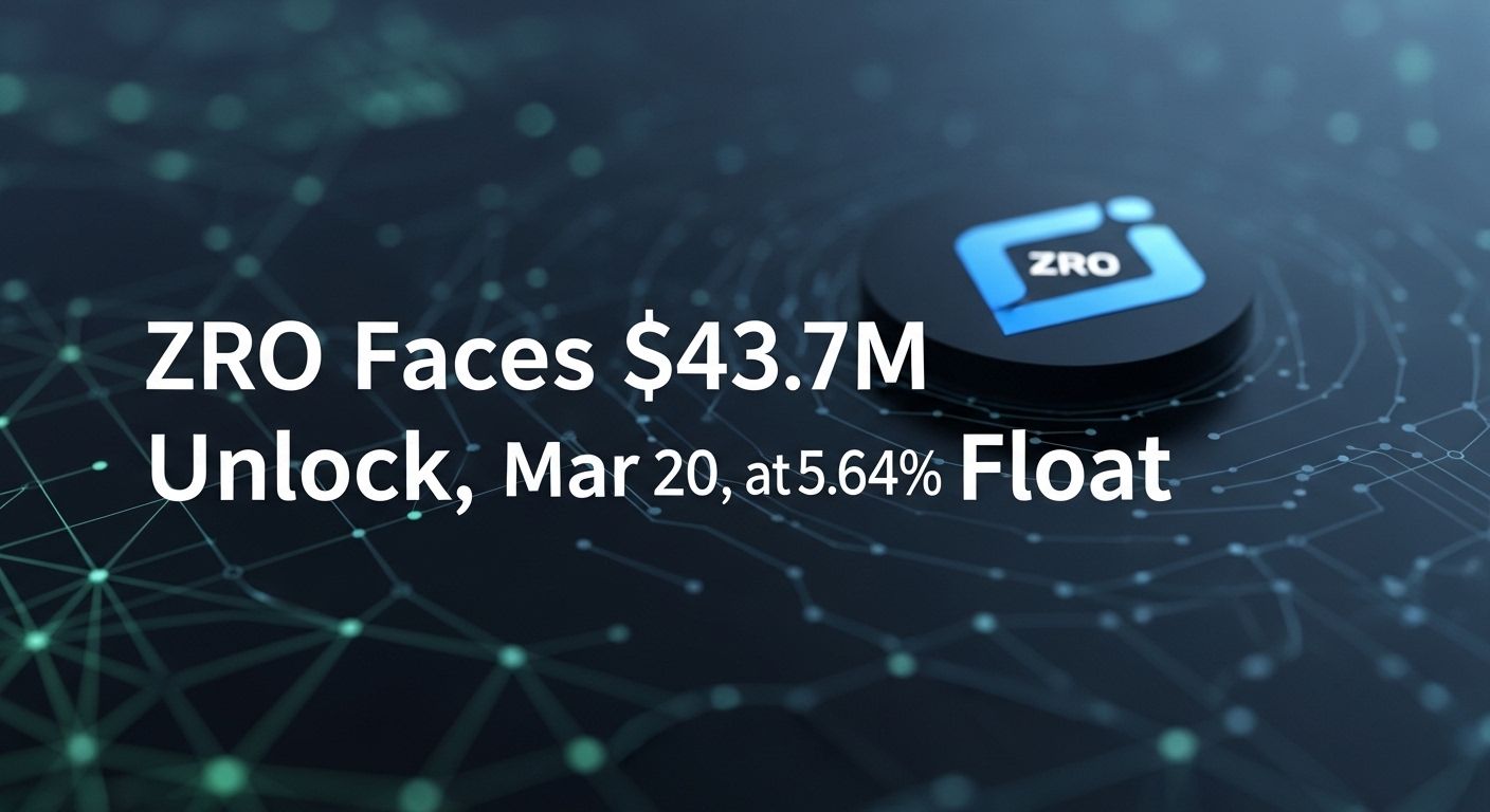 ZRO faces $43.7M unlock Mar 20 at 5.64% float