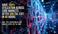 Aave 100% Utilization Across Core Markets After $8B TVL Exit in 48 Hours