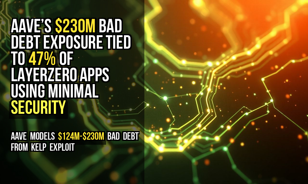 Aave’s $230M Bad Debt Exposure Tied to 47% of LayerZero Apps Using Minimal Security