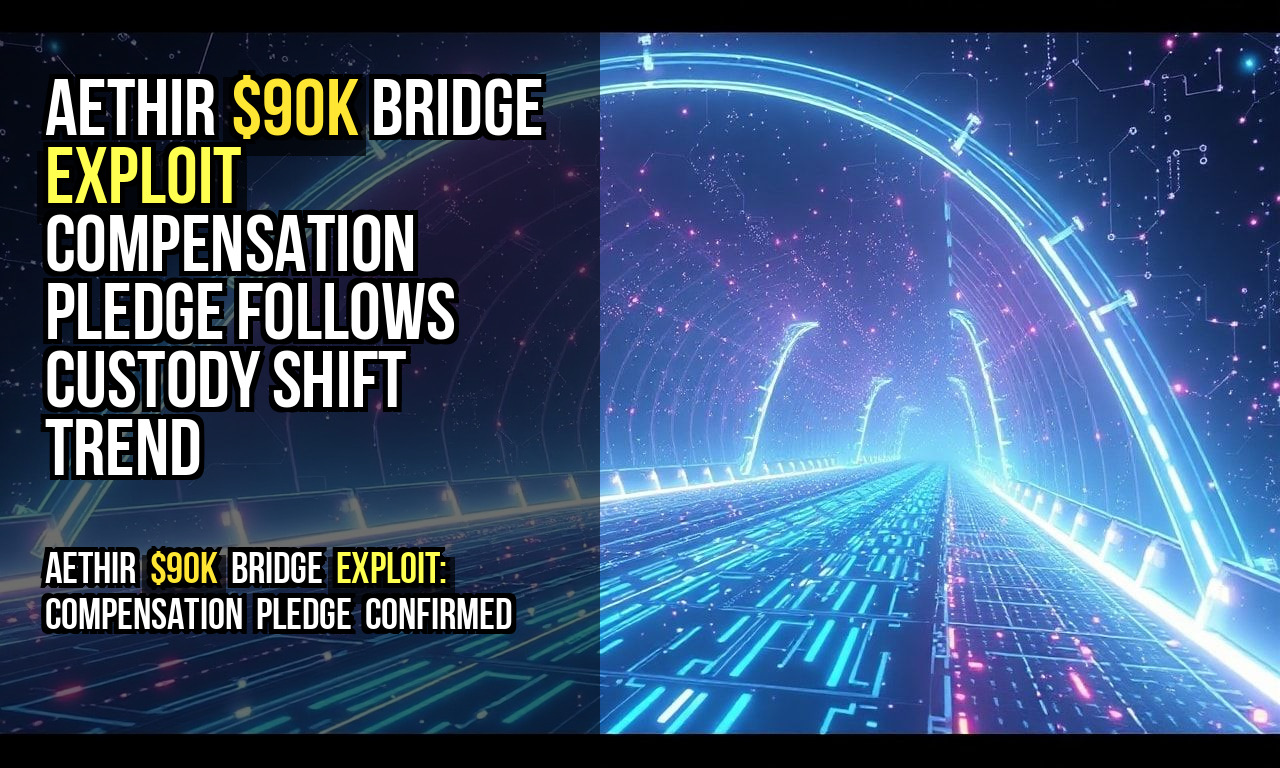 Aethir $90K Bridge Exploit Compensation Pledge Follows Custody Shift Trend