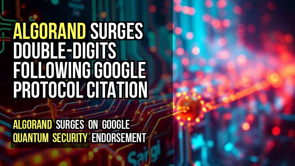 Algorand surges double-digits following Google protocol citation