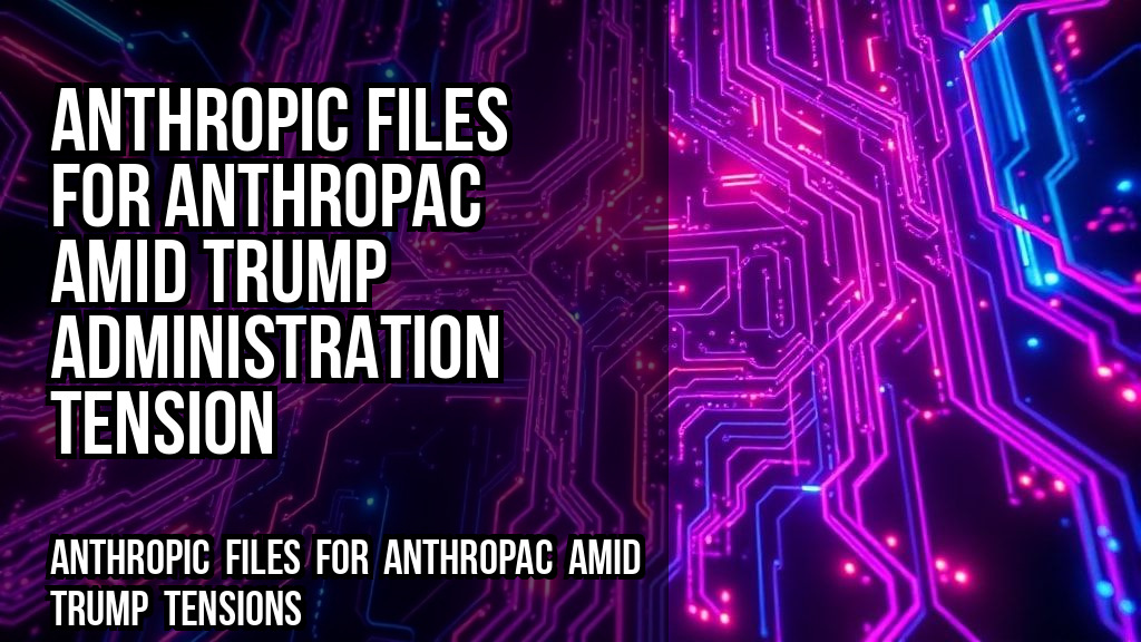 Anthropic files for AnthroPAC amid Trump administration tension