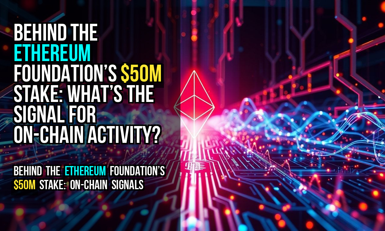 Behind the Ethereum Foundation’s $50M Stake: What’s the Signal for On-Chain Activity?
