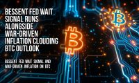 Bessent Fed Wait Signal Runs Alongside War-Driven Inflation Clouding BTC Outlook