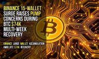 Binance 15-Wallet Surge Raises Pump Concerns During BTC $74K Multi-Week Recovery