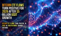 Bitcoin ETF Flows Turn Positive for 2026 After $5 Billion USDT Growth