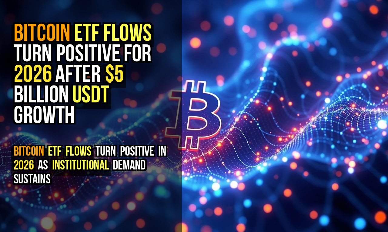 Bitcoin ETF Flows Turn Positive for 2026 After $5 Billion USDT Growth