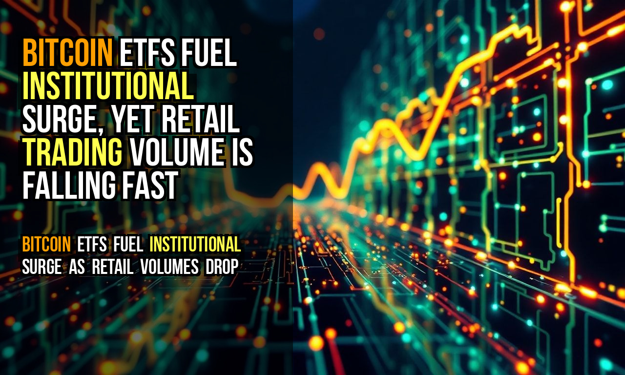 Bitcoin ETFs fuel institutional surge, yet retail trading volume is falling fast