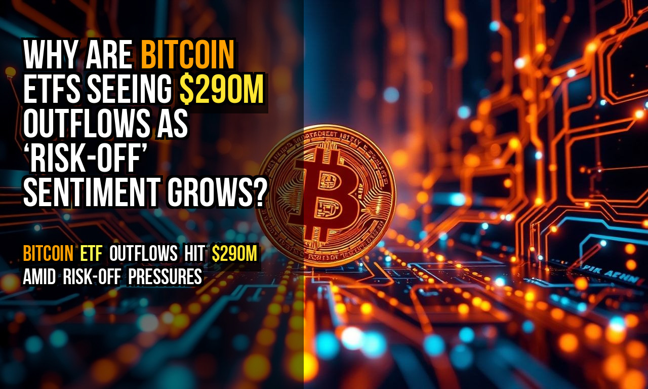 Why Are Bitcoin ETFs Seeing $290M Outflows as ‘Risk-Off’ Sentiment Grows?