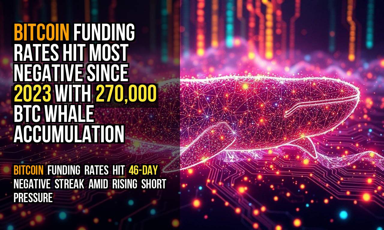 Bitcoin Funding Rates Hit Most Negative Since 2023 With 270,000 BTC Whale Accumulation