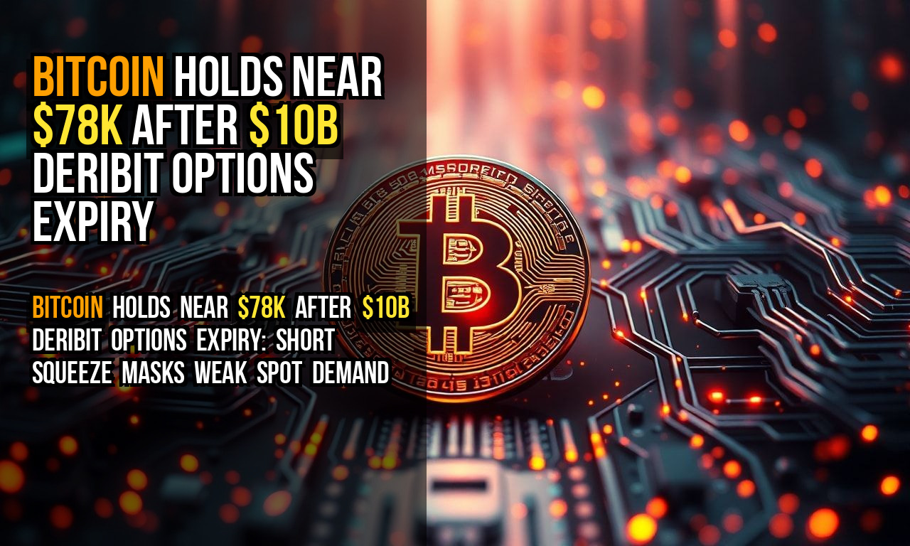 Bitcoin Holds Near $78K After $10B Deribit Options Expiry