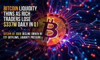 Bitcoin liquidity thins as rich traders lose $337M daily in Q1
