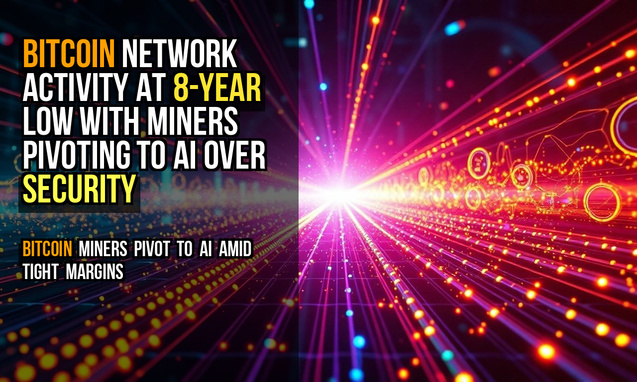 Bitcoin Network Activity at 8-Year Low With Miners Pivoting to AI Over Security