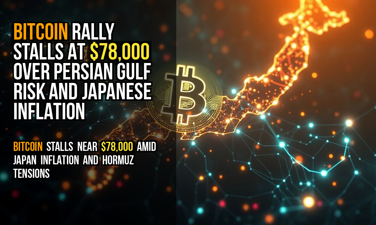 Bitcoin Rally Stalls at $78,000 Over Persian Gulf Risk and Japanese Inflation