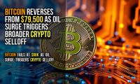 Bitcoin reverses from $79,500 as oil surge triggers broader crypto selloff