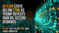 Bitcoin stays below $70K as Trump repeats Iran oil seizure demands