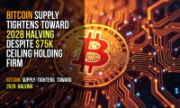Bitcoin Supply Tightens Toward 2028 Halving Despite $75K Ceiling Holding Firm