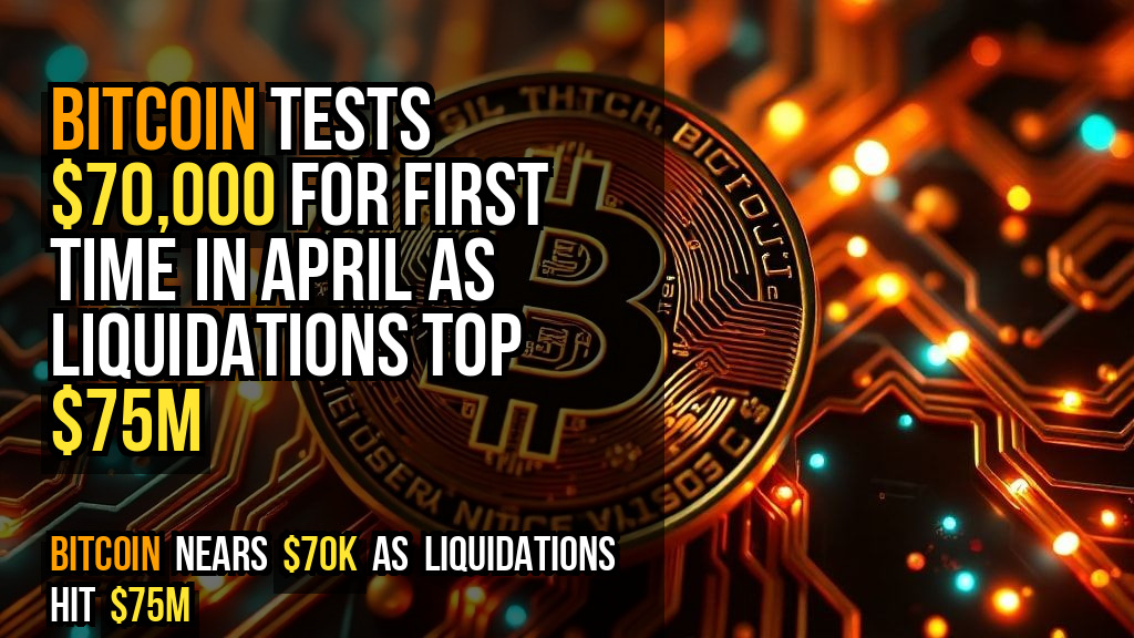 Bitcoin tests $70,000 for first time in April as liquidations top $75M