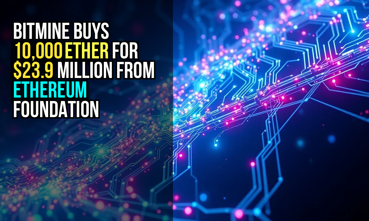 Bitmine buys 10,000 ether for $23.9 million from Ethereum Foundation