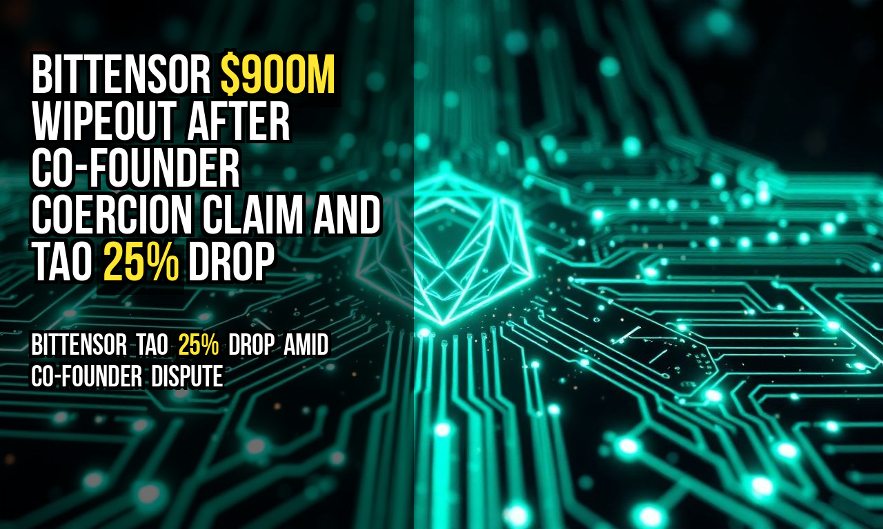 Bittensor $900M Wipeout After Co-Founder Coercion Claim and TAO 25% Drop