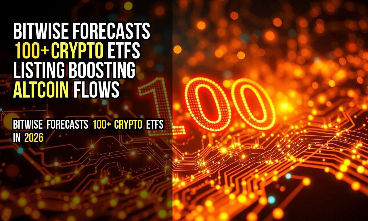 Bitwise Forecasts 100+ Crypto ETFs Listing Boosting Altcoin Flows
