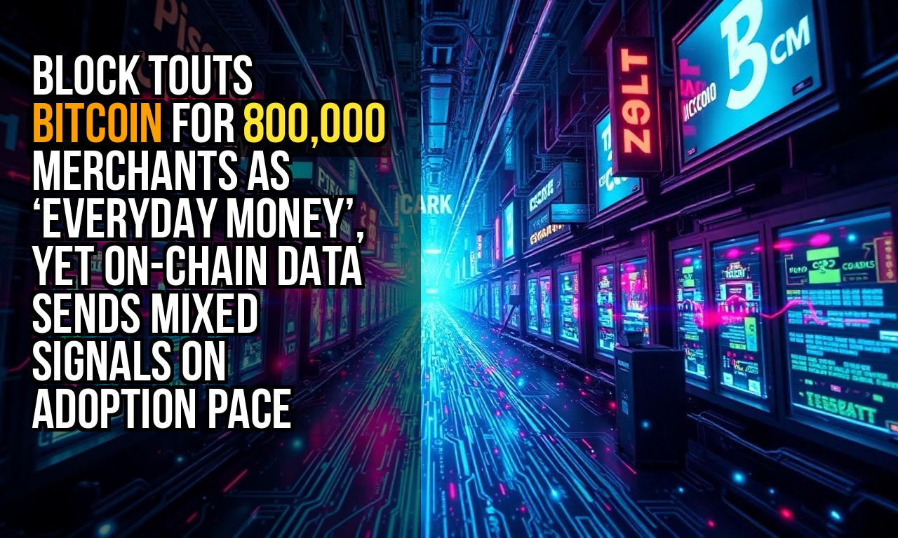 Block touts Bitcoin for 800,000 merchants as ‘everyday money’, yet on-chain data sends mixed signals on adoption pace