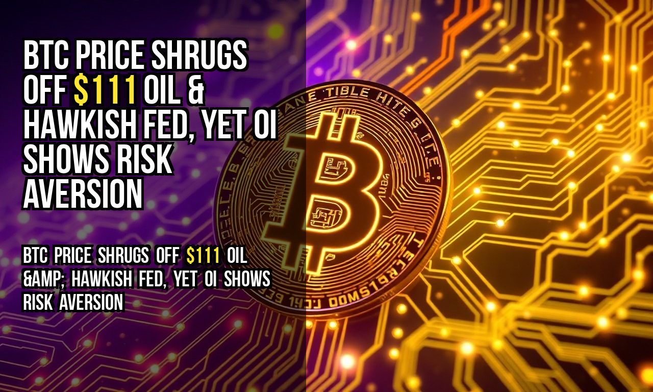 BTC price shrugs off $111 oil & hawkish Fed, yet OI shows risk aversion