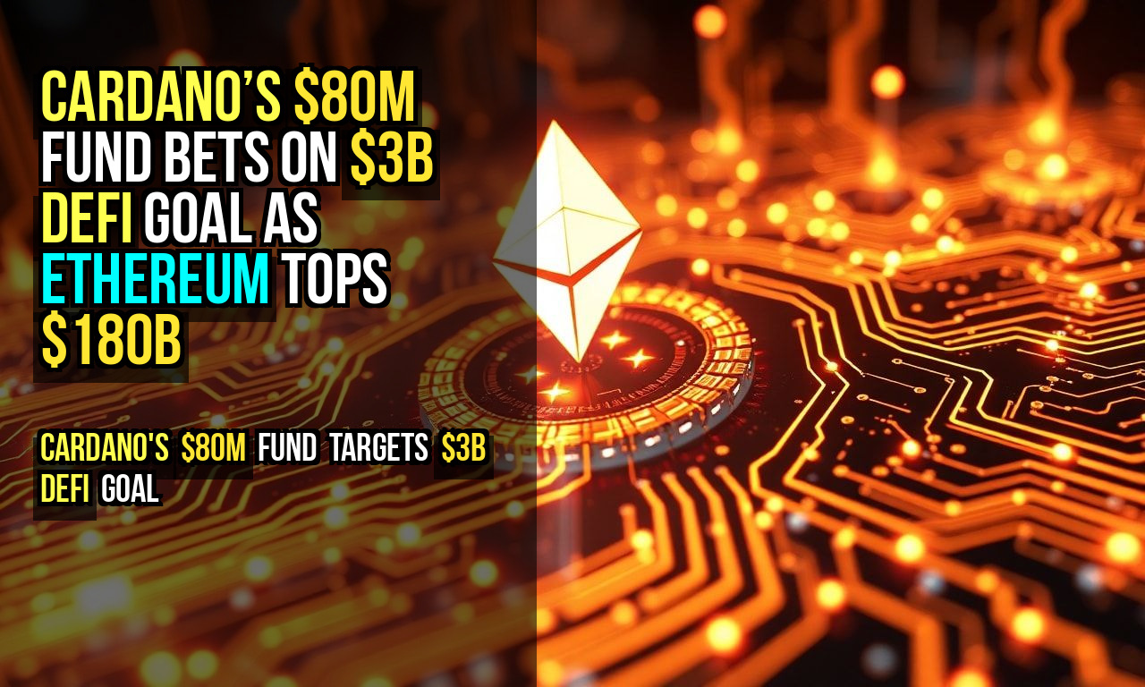 Cardano’s $80M Fund Bets on $3B DeFi Goal as Ethereum Tops $180B