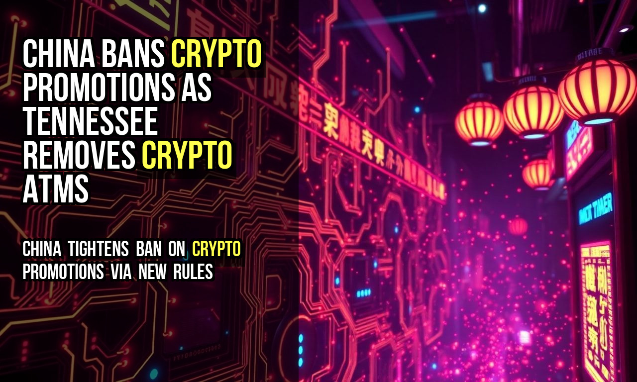China Bans Crypto Promotions as Tennessee Removes Crypto ATMs