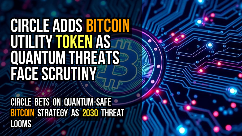 Circle adds Bitcoin utility token as quantum threats face scrutiny