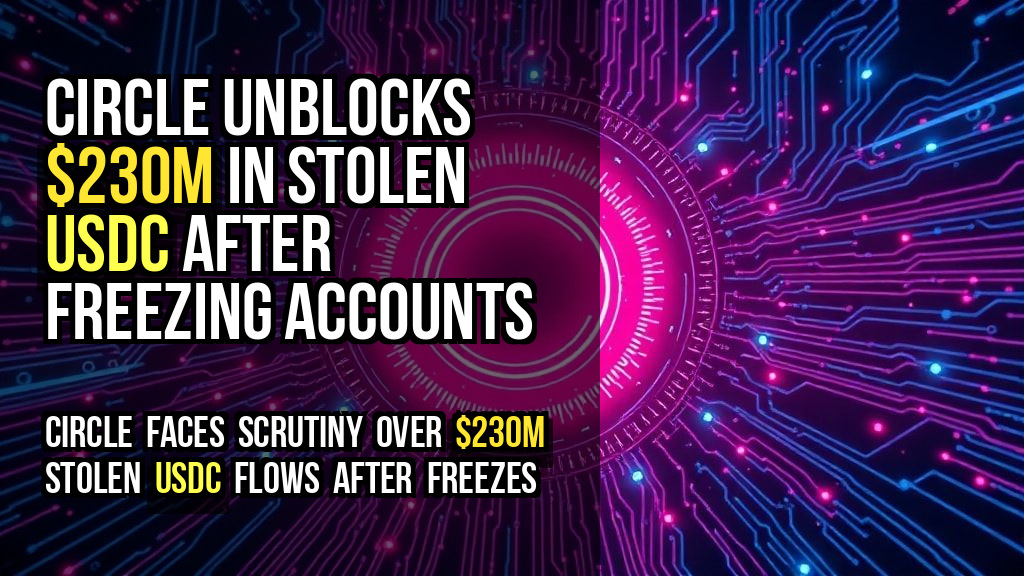 Circle unblocks $230M in stolen USDC after freezing accounts