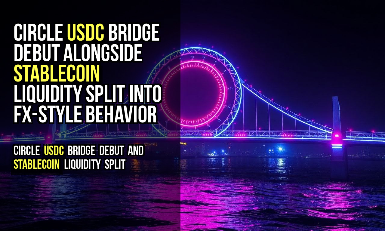 Circle USDC Bridge Debut Alongside Stablecoin Liquidity Split Into FX-Style Behavior