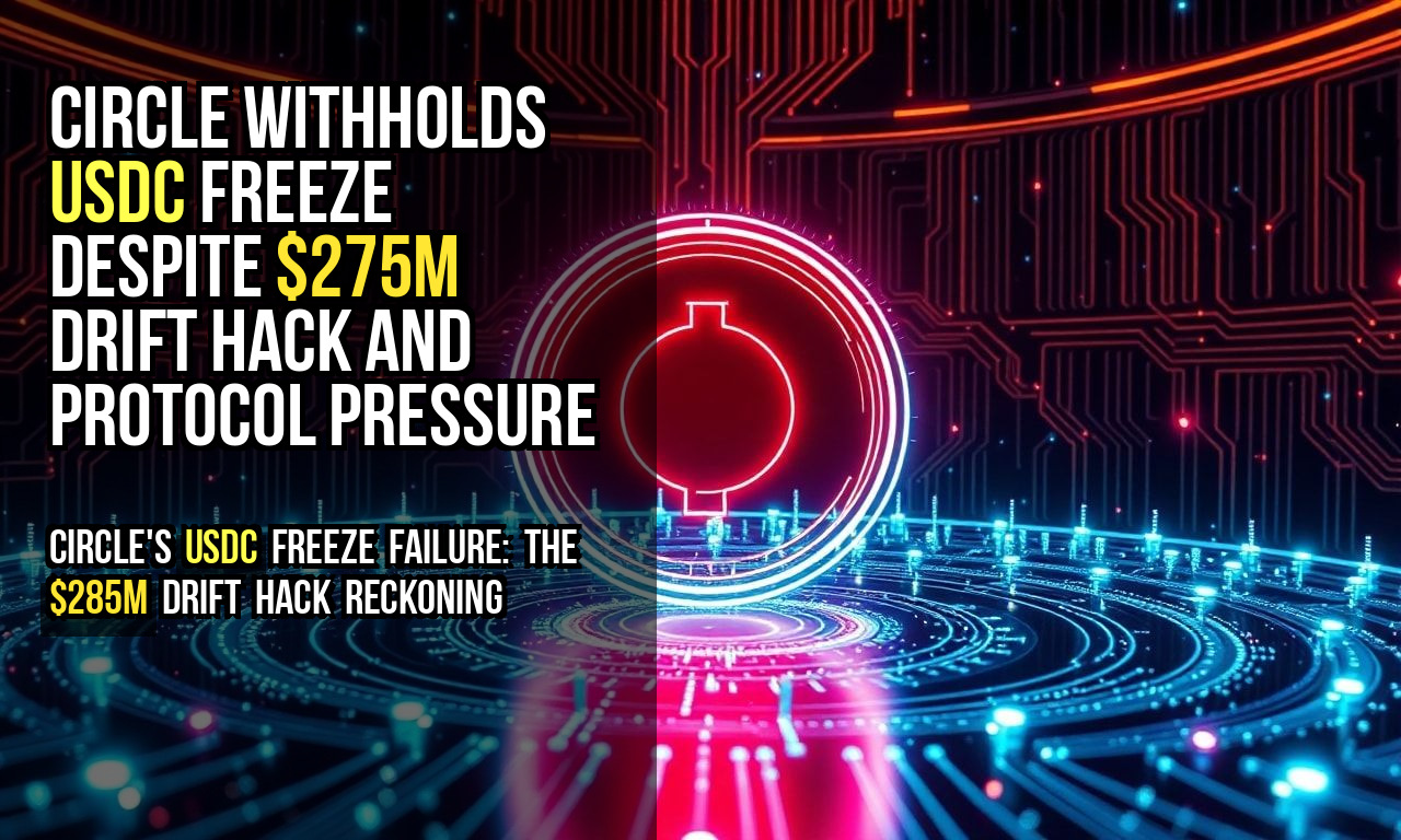 Circle Withholds USDC Freeze Despite $275M Drift Hack and Protocol Pressure