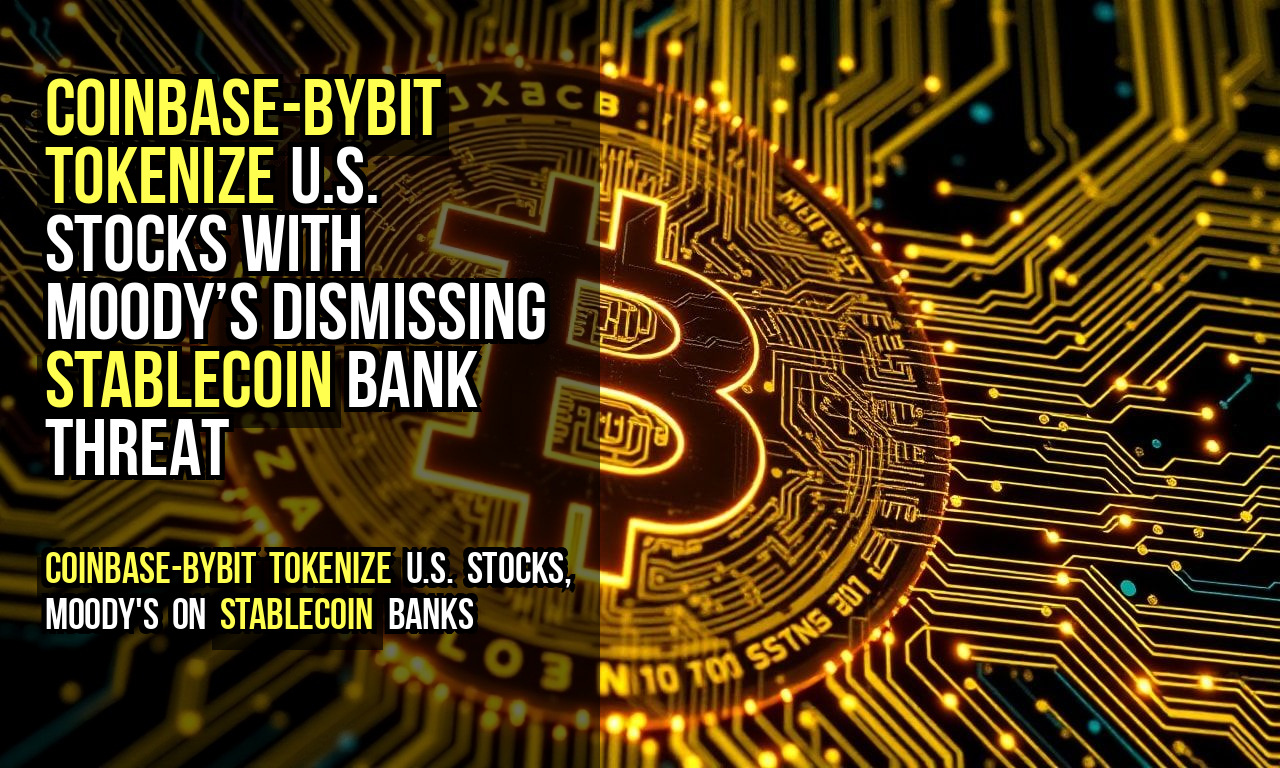 Coinbase-Bybit Tokenize U.S. Stocks With Moody’s Dismissing Stablecoin Bank Threat