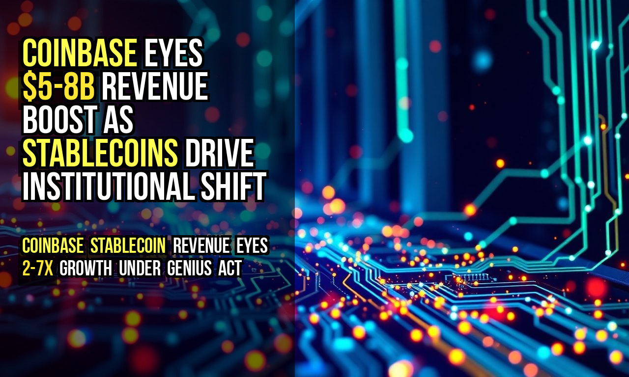 Coinbase Eyes $5-8B Revenue Boost as Stablecoins Drive Institutional Shift
