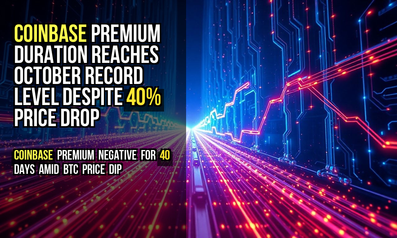 Coinbase Premium Duration Reaches October Record Level Despite 40% Price Drop