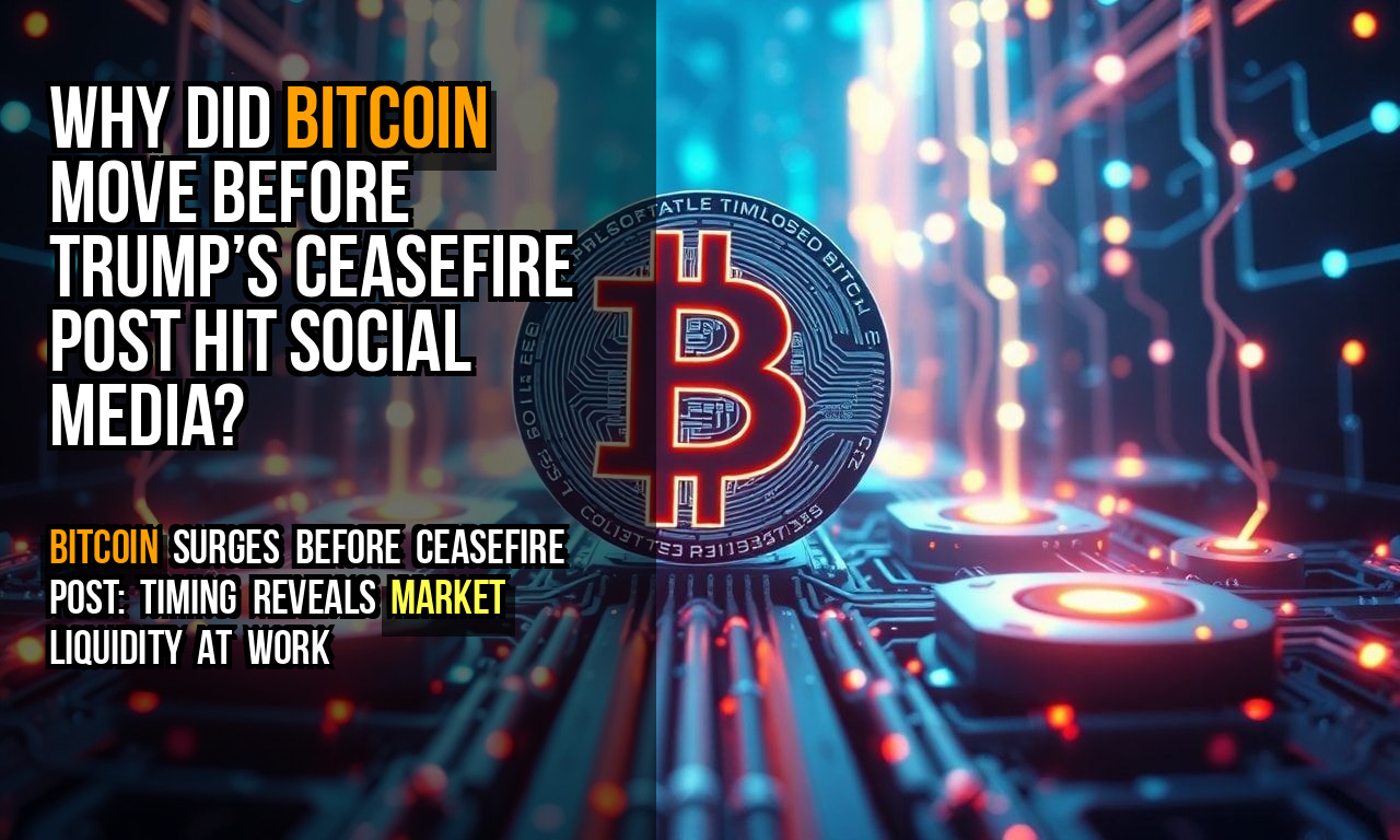 Why Did Bitcoin Move Before Trump’s Ceasefire Post Hit Social Media?