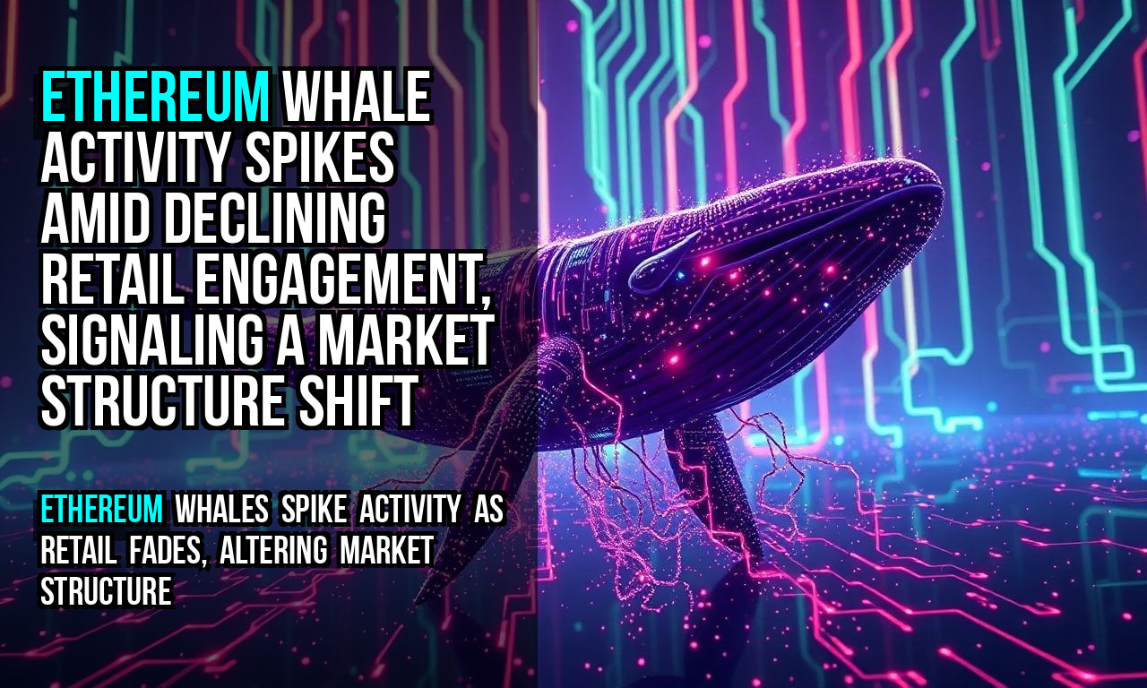 Ethereum whale activity spikes amid declining retail engagement, signaling a market structure shift