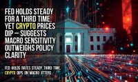 Fed holds steady for a third time, yet crypto prices dip – suggests macro sensitivity outweighs policy clarity