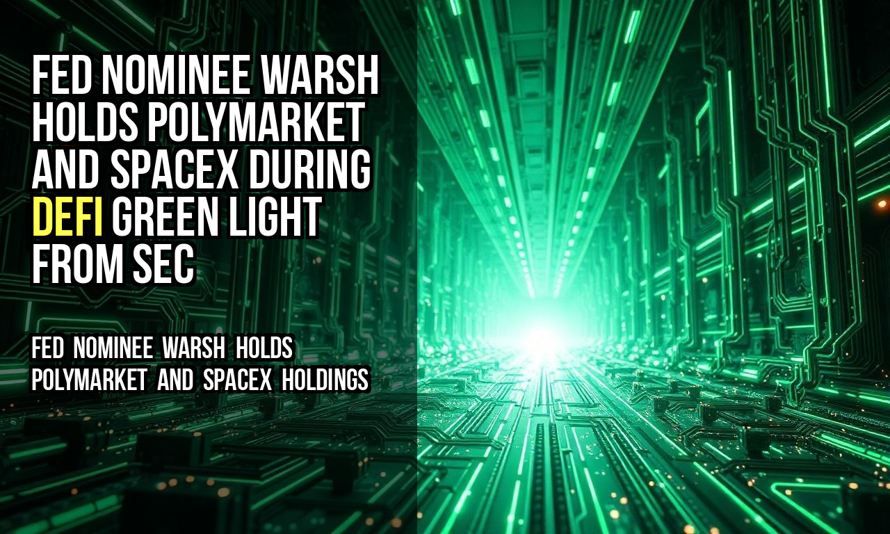 Fed Nominee Warsh Holds Polymarket and SpaceX During DeFi Green Light From SEC