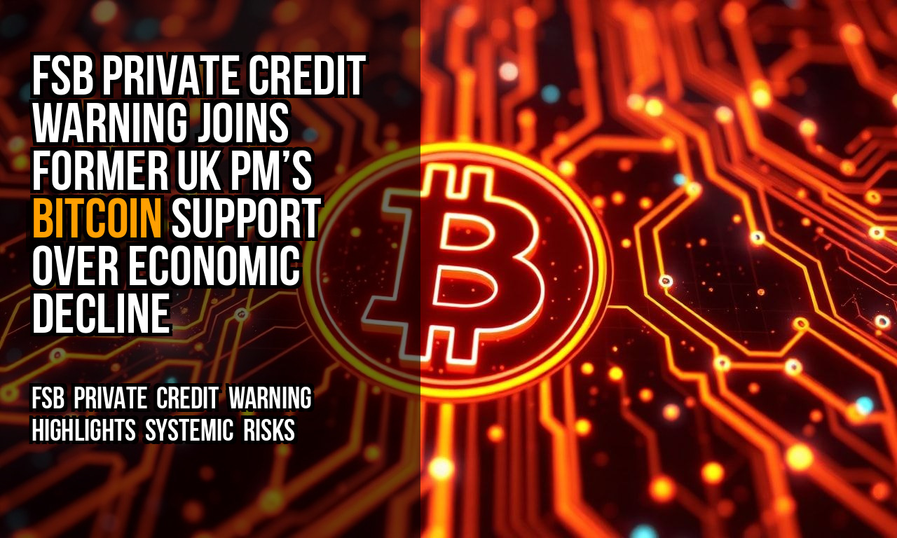 FSB Private Credit Warning Joins Former UK PM’s Bitcoin Support Over Economic Decline