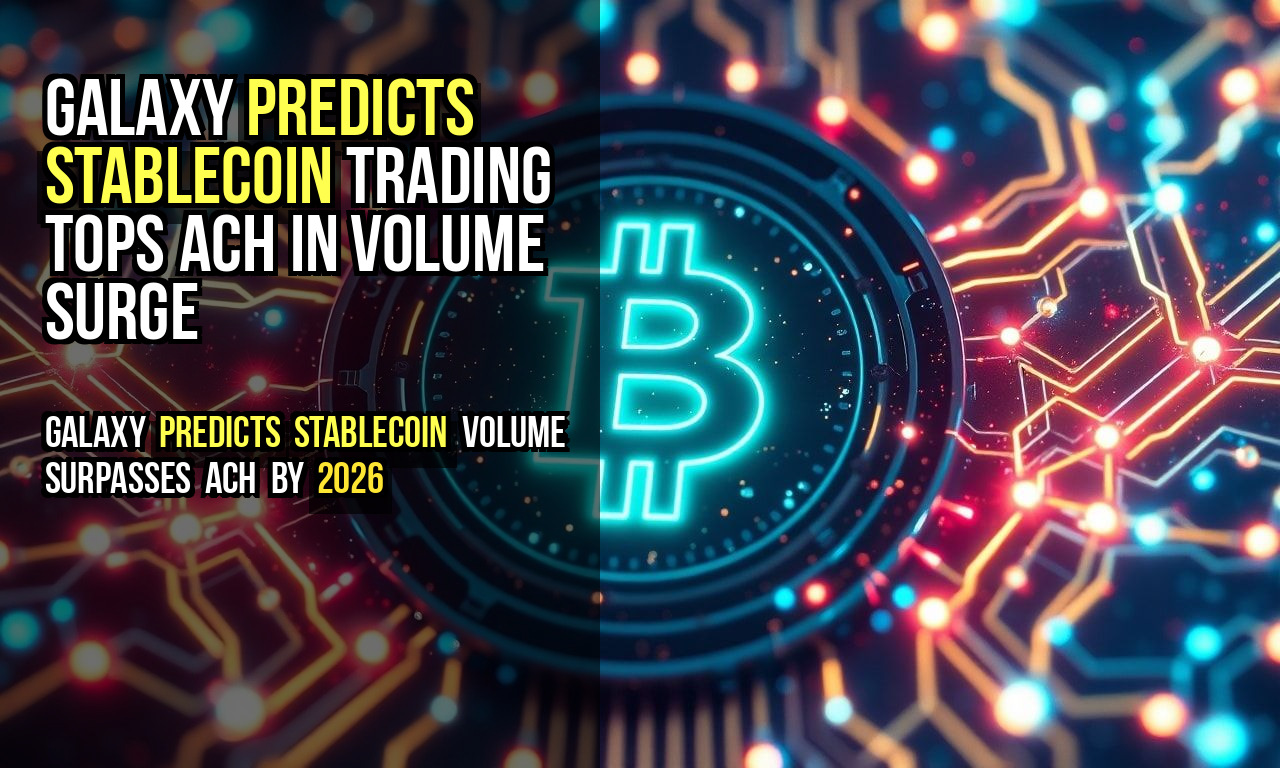 Galaxy Predicts Stablecoin Trading Tops ACH in Volume Surge