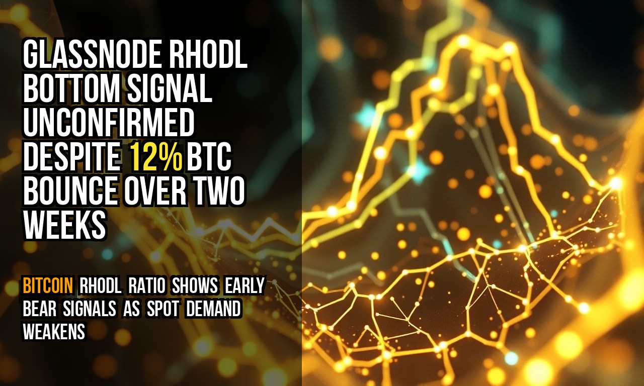 Glassnode RHODL Bottom Signal Unconfirmed Despite 12% BTC Bounce Over Two Weeks