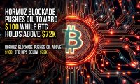Hormuz Blockade Pushes Oil Toward $100 While BTC Holds Above $72K