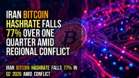 Iran Bitcoin hashrate falls 77% over one quarter amid regional conflict
