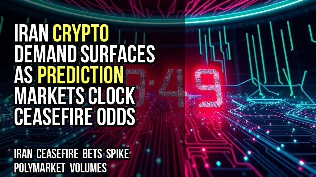 Iran Crypto Demand Surfaces as Prediction Markets Clock Ceasefire Odds