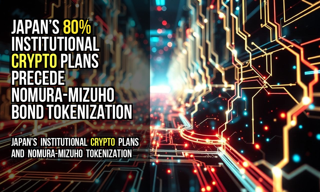 Japan’s 80% Institutional Crypto Plans Precede Nomura-Mizuho Bond Tokenization
