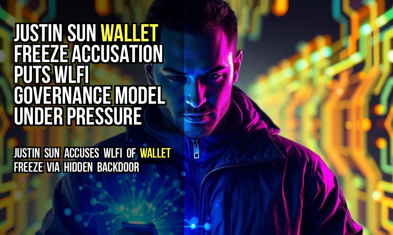 Justin Sun Wallet Freeze Accusation Puts WLFI Governance Model Under Pressure