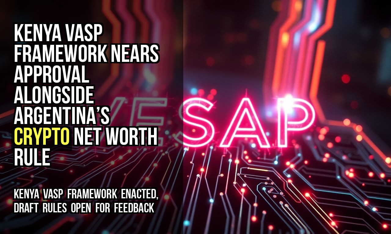 Kenya VASP Framework Nears Approval Alongside Argentina’s Crypto Net Worth Rule