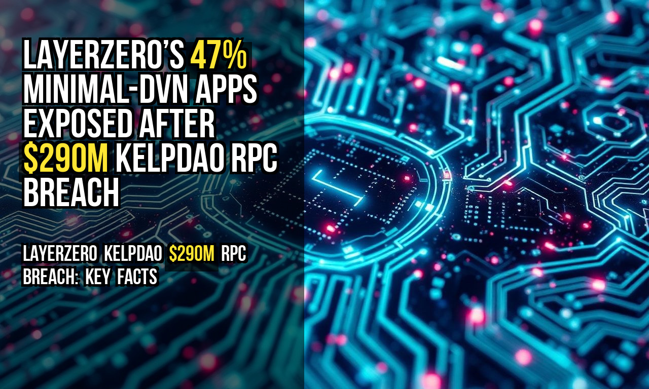 LayerZero’s 47% Minimal-DVN Apps Exposed After $290M KelpDAO RPC Breach